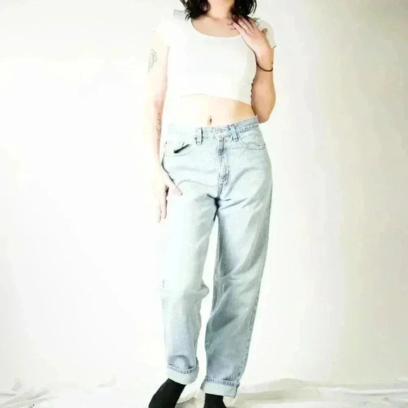 True Vintage 90s Levi 550s Faded Distressed Stonewash Denim Jeans - Picture 2 of 12